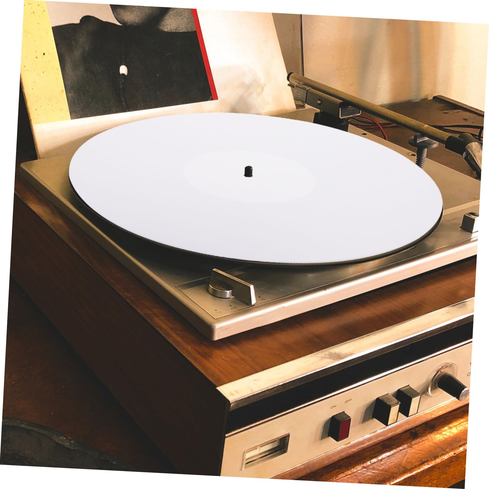 Operitacx Tappetino Protettivo Acrilico per Dischi in Vinile Antiscivolo e Durevole per Giradischi Domestici Migliora Qualità Audio e Riduce Rumore