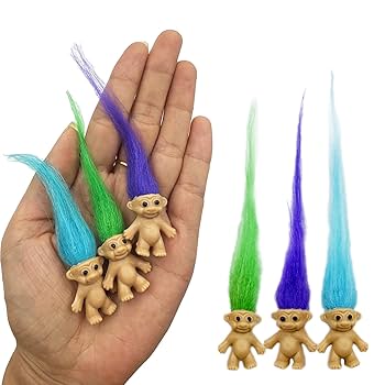 Amazon.co.jp: 長髪ミニトロール人形60個、ヘアカラー詰め合わせ
