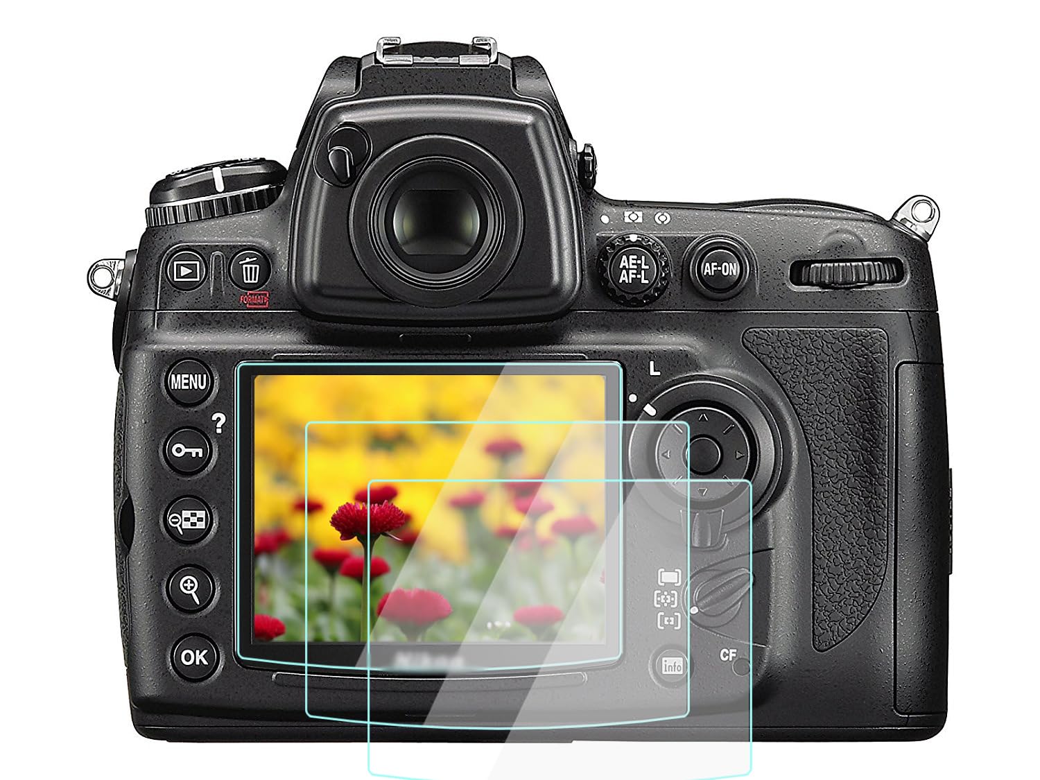 D7000 protecteurs d'écran compatibles avec appareil photo Nikon D7000 D90 D700 D300S, verre trempé 9H, anti-rayures (Lot de 3)
