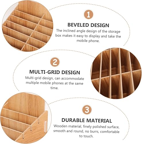Miniatura 5 de Veemoon Caja de almacenamiento para teléfono móvil, organizador de escritorio, organizador de caja de soporte para teléfono celular, soporte para