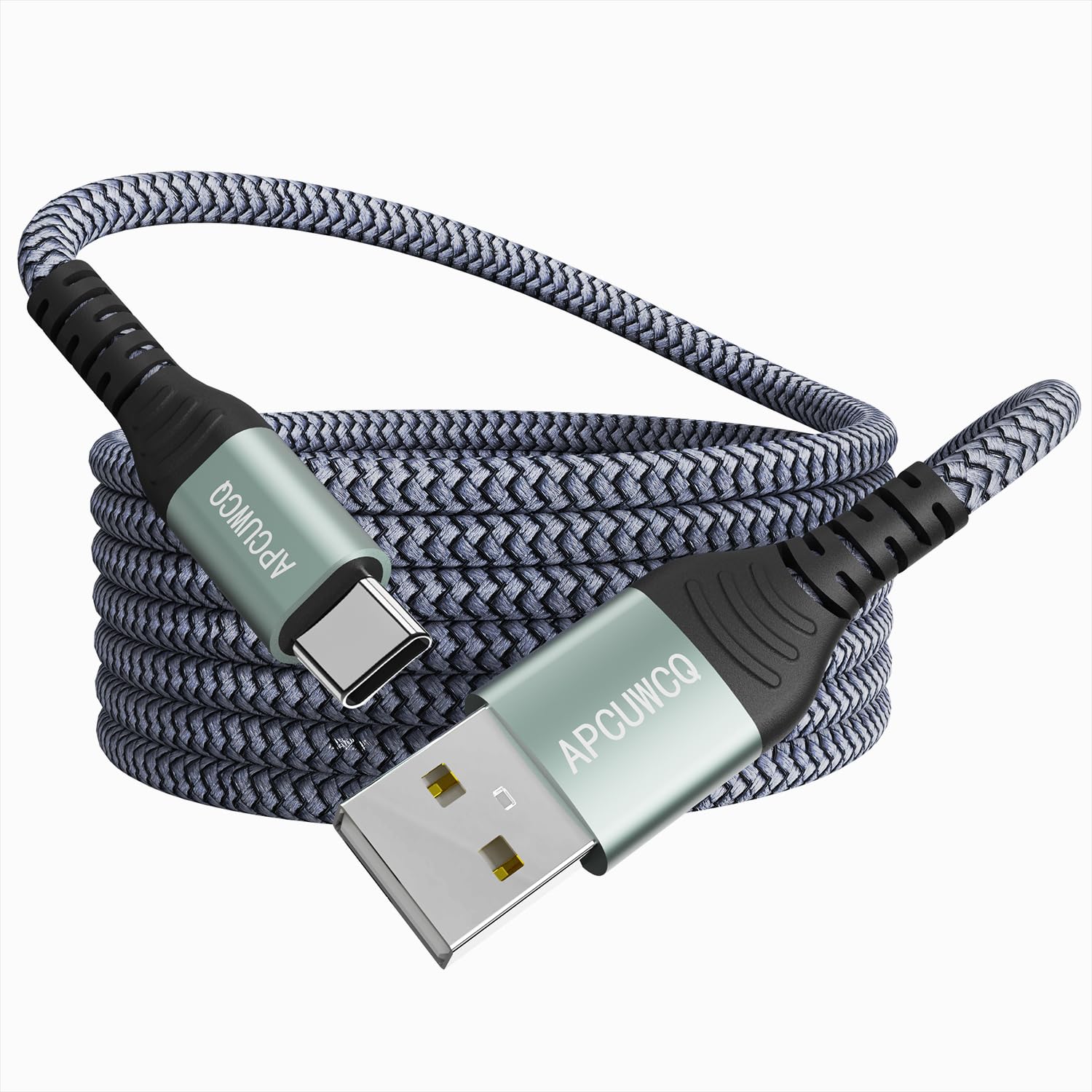 USB C Kabel 3M 3.1A Schnellladung Type C Ladekabel Nylon geflochtenes USB A auf USB C Schnellladung Ladekabel für Samsung Galaxy S10 S9 S8 Plus S21 Note 10 9 8 LG V20 G8 G7 Typ C Ladegerät Kable