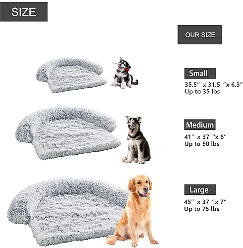 Miniatura 3 de Camas impermeables para perros con refuerzo suave para el cuello, funda universal para muebles de mascotas, funda de sofá cama, cama de felpa para