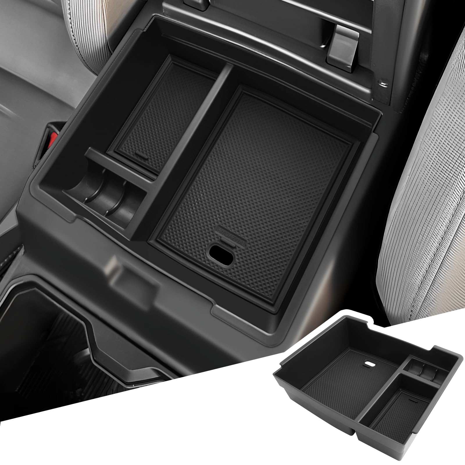 BIBIBO for 2024 Toyota Tacoma Accessories Center Console Organizer 2024 Toyota Tacoma Console Tray 2024 Tacoma Insert Glove Pallet Organizer 2024 Toyota Tacoma Console Organizer Tacoma 2024-Black