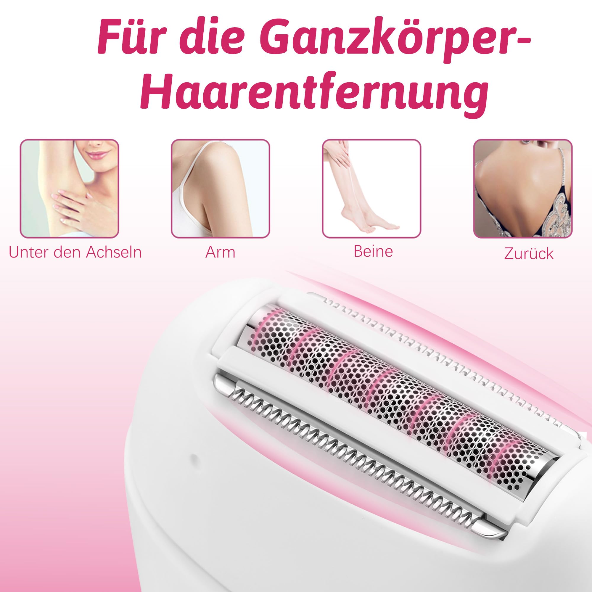 VGR 739 Kabelloser 3-in-1 Epilierer Damen Mit IPX4-Wasserbeständigkeit