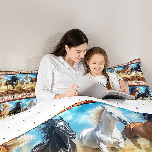 Miniatura 50 de Feelyou - Juego de edredón retro hippie con flores, tamaño King, para niños, con diseño de plantas florales botánicas de los 60 y 70, edredón Multi