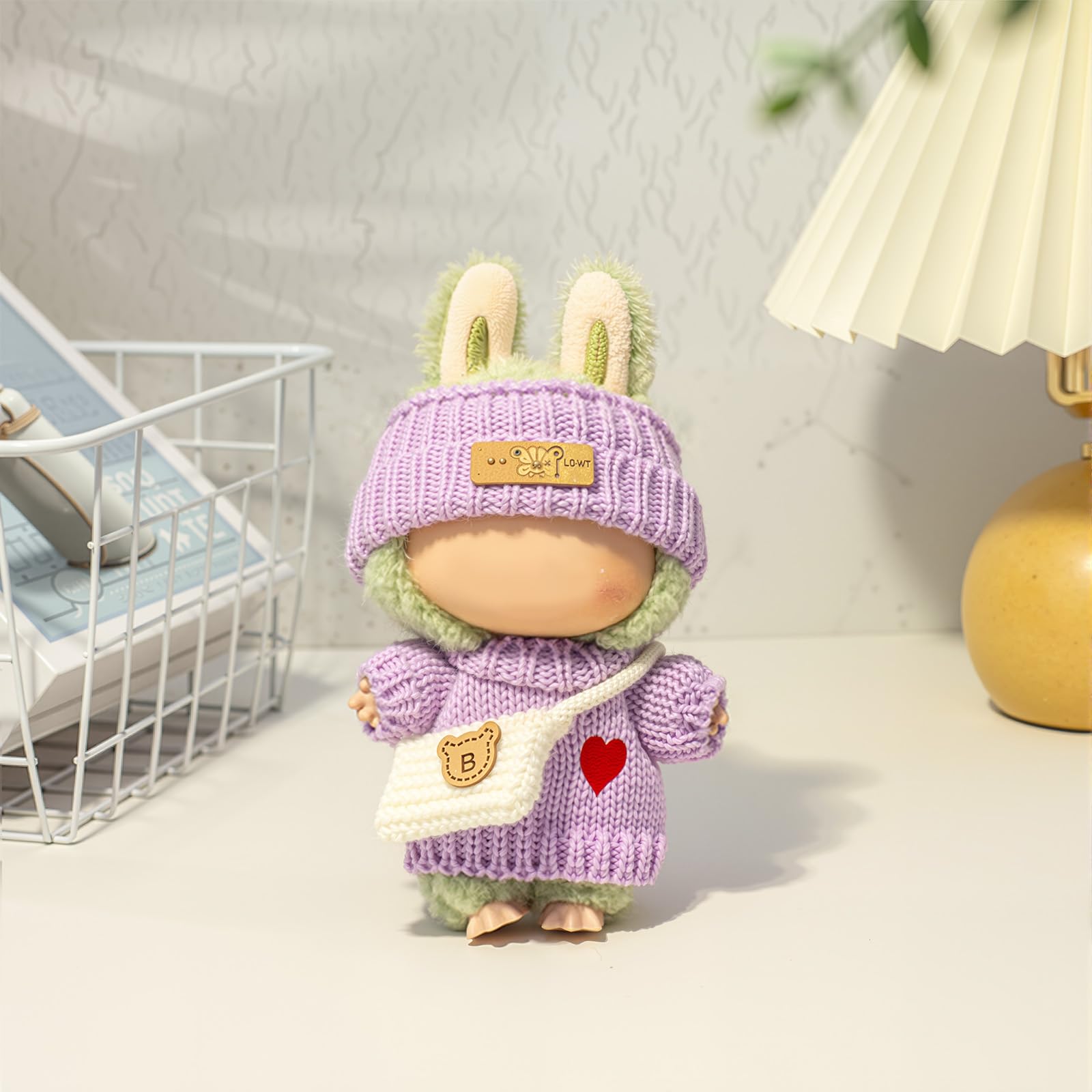 k*ん様 超希少ラブブLabubu1点モノ⭐︎ クロスパッチ服　3点セット k*ん様 超希少ラブブLabubu1点モノ⭐︎ クロスパッチ服 3点セット