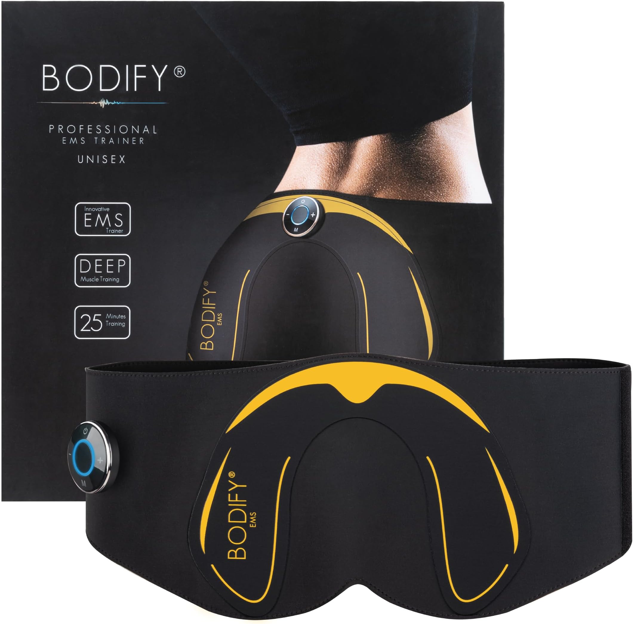 – Bodify® EMS butt trainer Pro – Targeted stimulation of the butt muscles – Muscle toning – Buttock trainer for men and women THE ORIGINAL