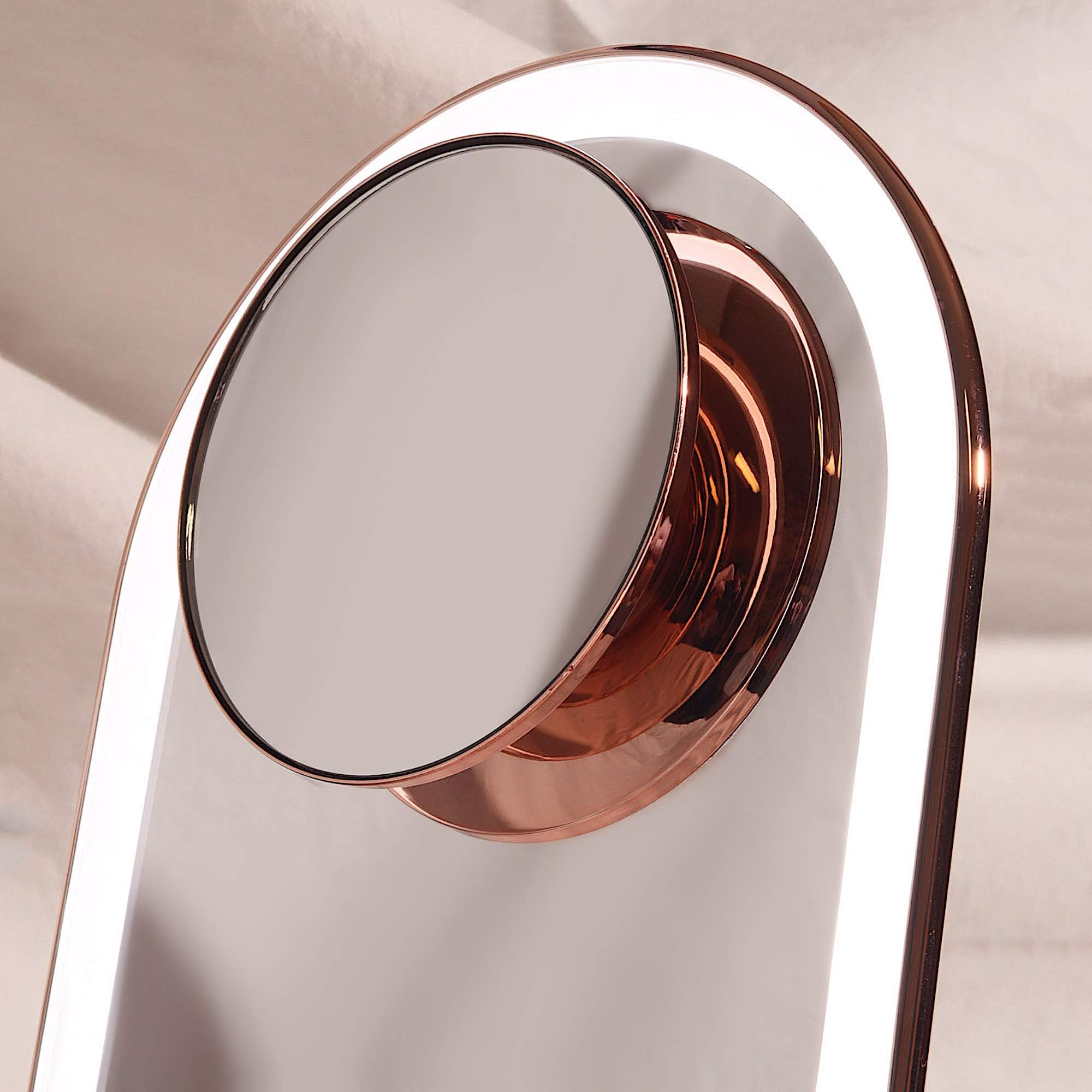 Fancii Lara Detachable 10X Magnifying Mirror, Magnetic Attachment - Compatible Vera Vanity Mirrors (not Included) - Lara (Rose Gold) FC-VOMA10XR