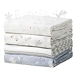 Momcozy Muslin Swaddle Blankets, Ultra Soft Neutral Baby Essentials Must Haves Registry Search, Breathable Large 47\'\' x 47\'\' Newborn Boys Girls Swaddle Receiving Blanket, Sugar Bowl Bunny