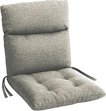 HAND Chair Cushion with Backrest 78 x 38 cm – Indoor and Outdoor Chair Cushions, Soft Padding, for Garden or Home – Made in Italy (Anthracite, Single 78 x 38 cm)