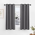 RYB HOME Mini Curtains for Small Window, Blackout Privacy Short Curtains Drapes Energy Efficient Shades for RV Camper Cafe Bathroom, W29 x L45 inches, Set of 2, Teal