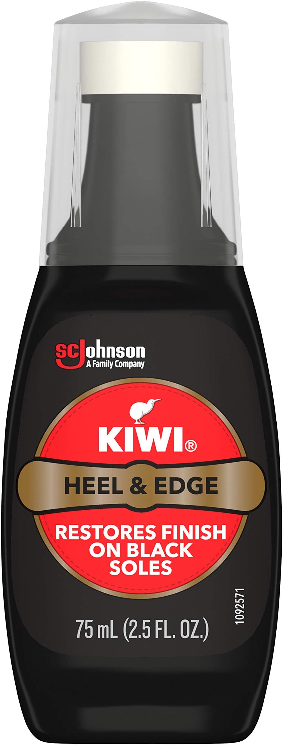 KIWI Heel & Edge, Black, with Sponge Applicator), 2.5 Fl Oz (Pack of 1)