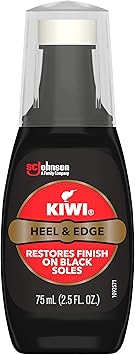 KIWI Heel & Edge, Black, with Sponge Applicator, 2.5 Fl Oz Pack of 1