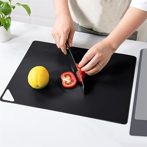 Miniatura 6 de WK Tablas de cortar flexibles de plástico para cocina, tapete de corte antideslizante flexible, hojas de corte finas, sin BPA, apto para