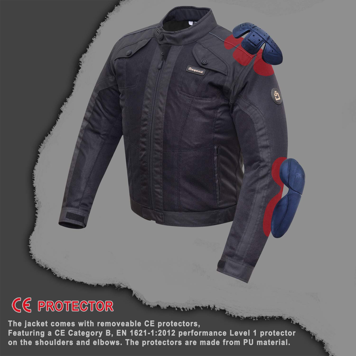 4 City | Chaqueta Moto Hombre con Protecciones - Chaqueta Impermeable Transpirable con Ventilación - Ropa de Motociclista - Chaqueta Motera Hombre