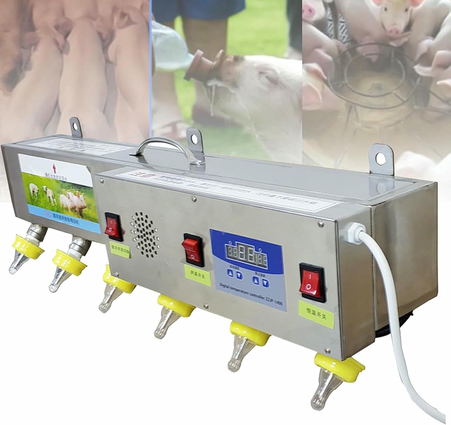 Fully Automatic Nipple feeders, Stainless Steel Constant Temperature Milk and Water Feeder, with Sound Simulation Suckling Device