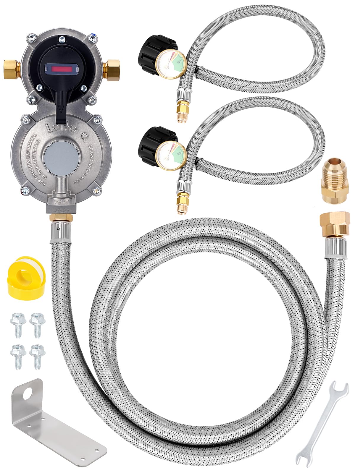 JURPLIX RV 2-Stage Auto Changeover LP Propane Gas Regulator - gas supply | Mubboo