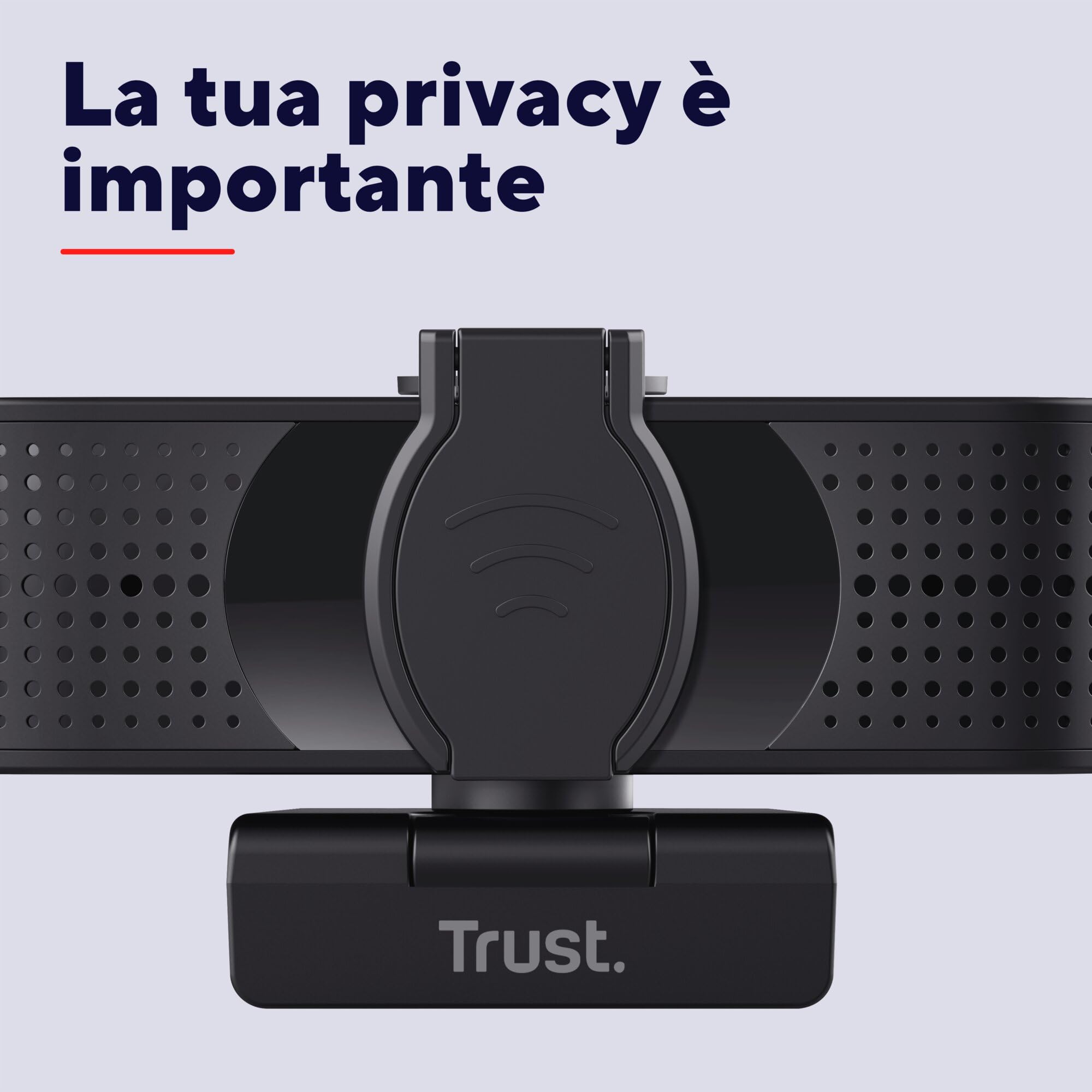 Trust Teza Webcam per PC 4K Ultra HD, 3840x2160, 2 Microfoni e Messa a Fuoco Automatica, USB Plug & Play, Web Camera per Teams, Zoom, Skype, Portatile, Laptop, Mac, Macbook - Nero