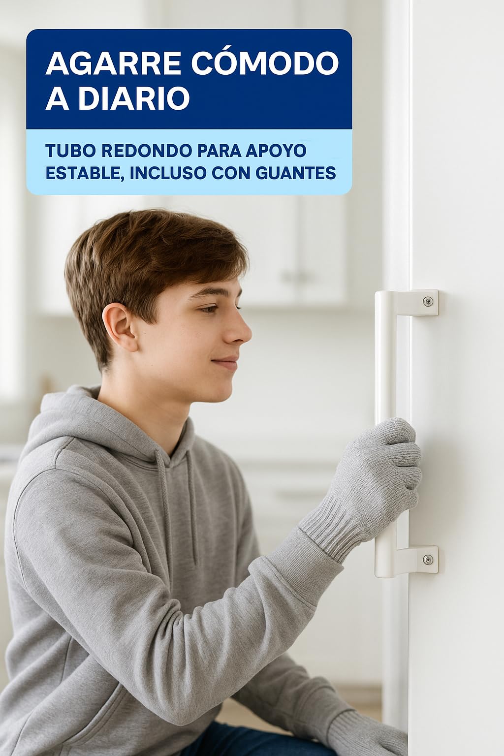 RECAMBIOS DREYMA Tirador Puerta Frigorifico Compatible con Liebherr AEG Beko CN3033 21310326-7426909 Asa Blanca Acero Pintado Montaje Ambidiestro Repuesto Nevera Congelador para instalacion rapida