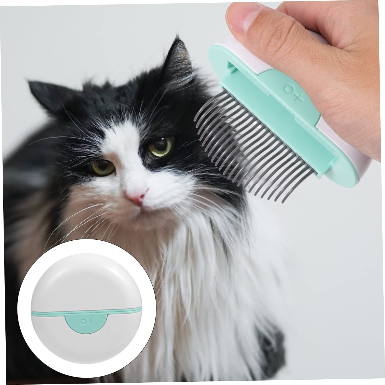 balacoo Cat Hair Comb Brush for Shedding Grooming 2-in-1 Stripping Tool Massage Comb for Indoor Cats