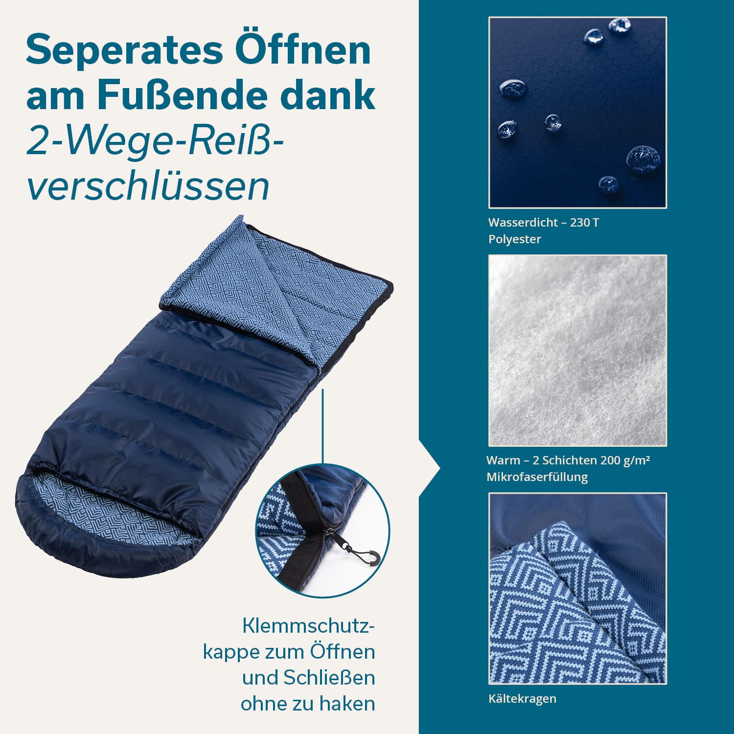 Skandika Dundee Junior Kinderschlafsack | Outdoor Camping Schlafsack für Kinder, Flanell-Innenfutter aus Baumwolle, kuschelig weich, wasserabweisend, Komfortbereich von 13 bis 3°C, 175 x 70 cm