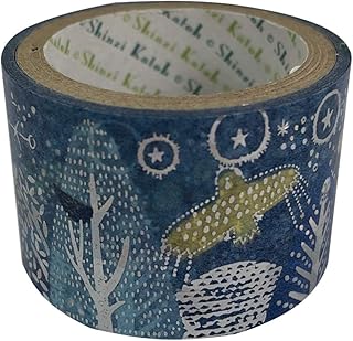 シール堂 日本製 箔入り 宮沢賢治 よだかの星 きらぴかマスキングテープ 27mm幅 3m巻 ks-dt-50019