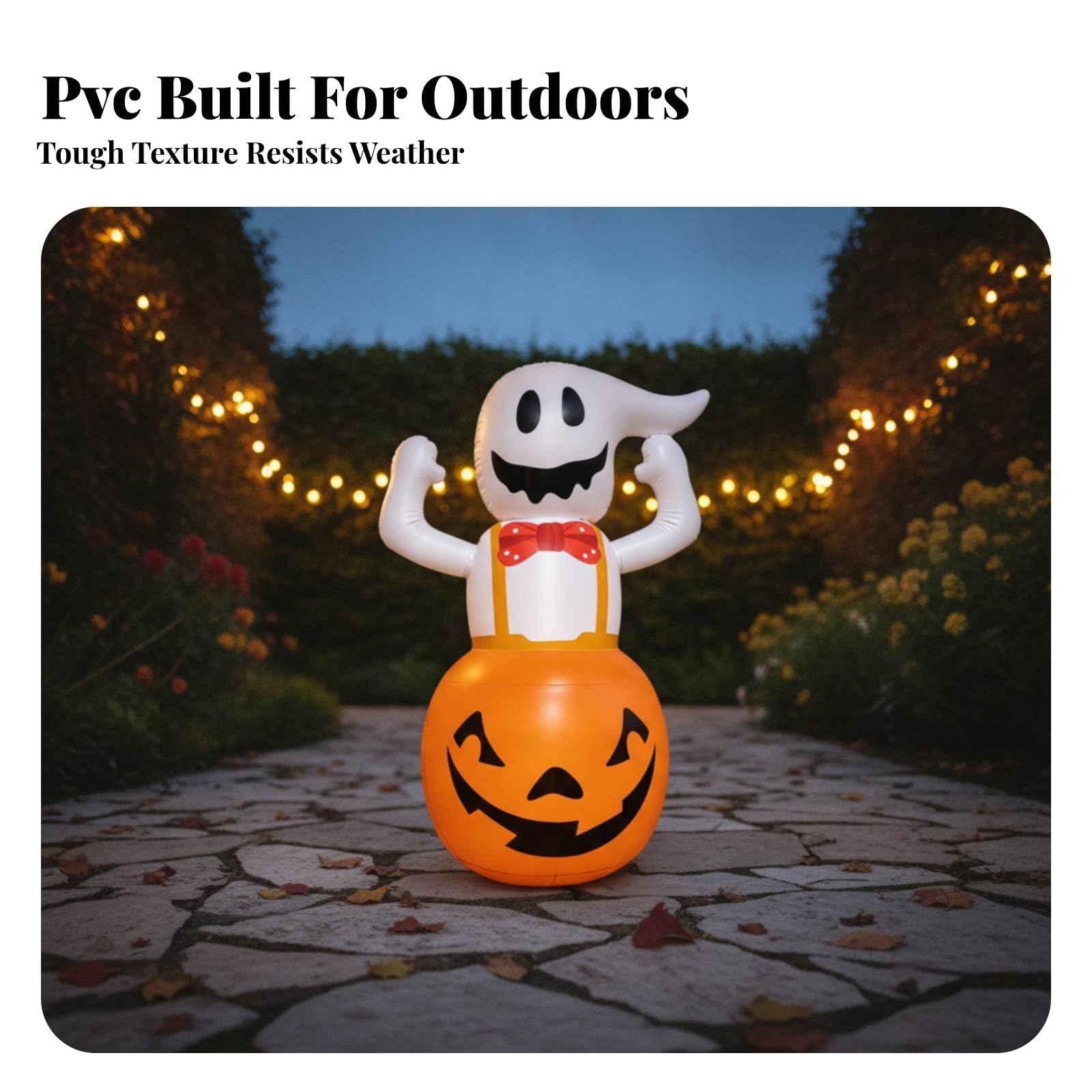 Zucca di Halloween con | Da Esterno, Zucca Gonfiabile, Impermeabile, per Giardino, Teschio Di Zucca