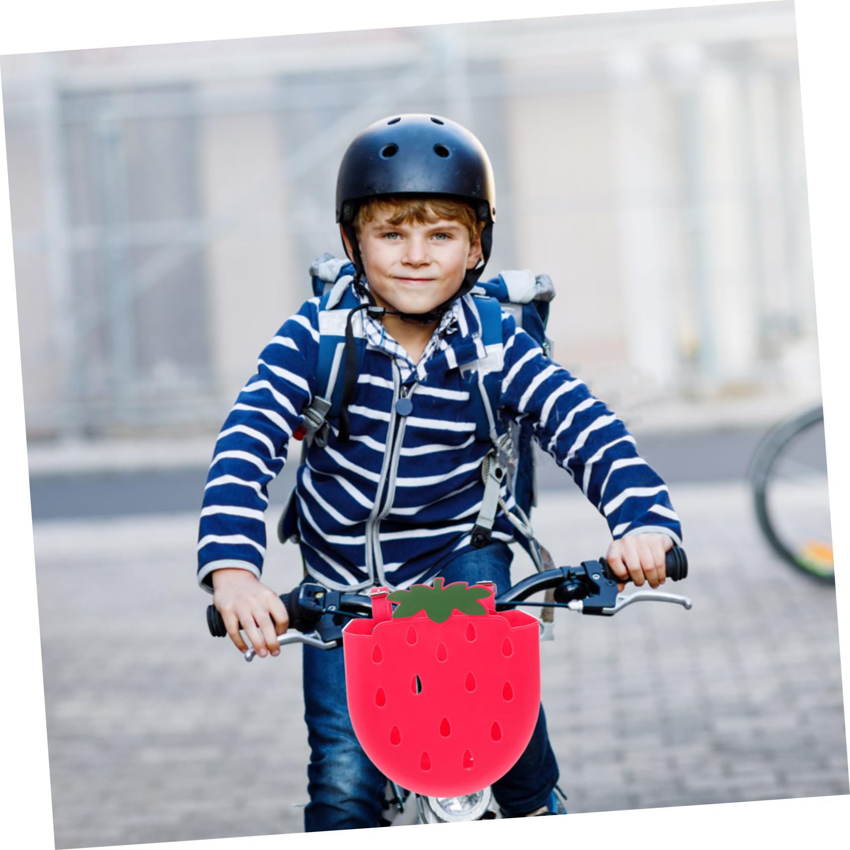Outanaya Cestino Piccolo da Manubrio per Bici E Monopattino Cestino Carino per Bambini E Ragazzi Accessorio per Bicicletta per Bambini