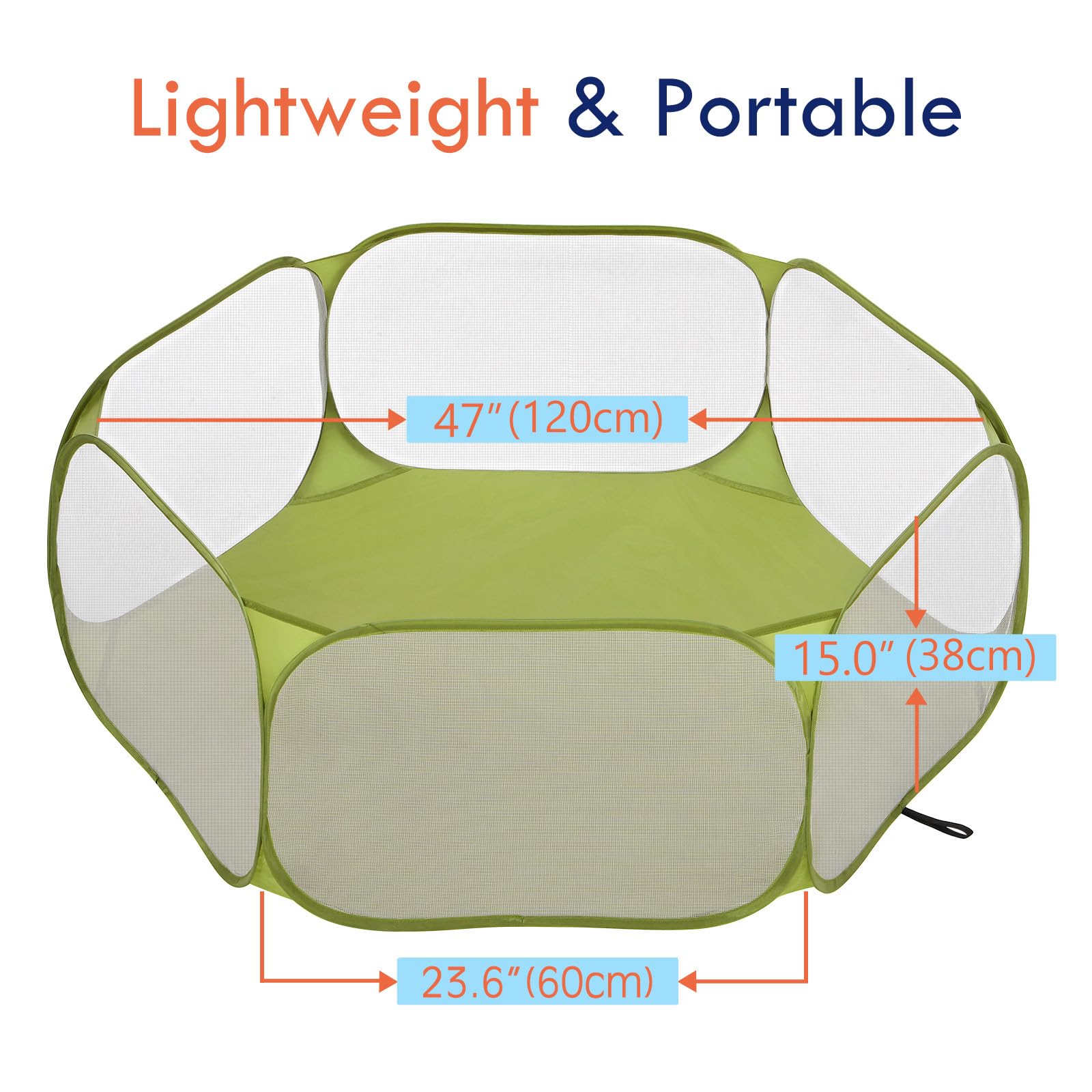 Pawaboo Box per Piccoli Animali, Tenda Impermeabile per Gabbia per Piccoli Animali Domestici con Struttura in Filo D'acciaio, Recinto per Cortile All'aperto per Pulcini/Gattini/Cuccioli, Avocado Verde