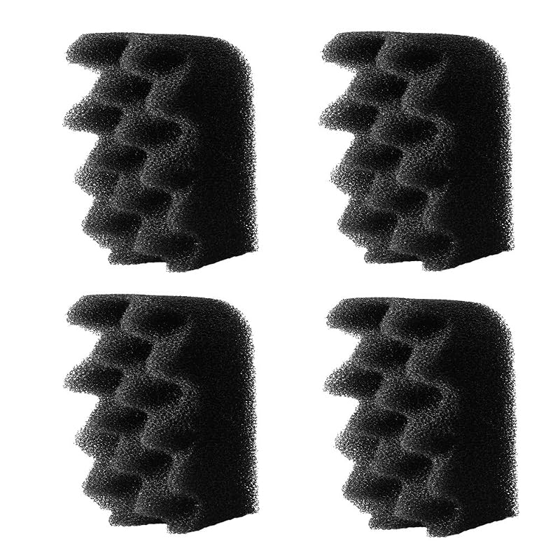 Espuma de Reposição para Filtro de Aquário Evergreen Pet Supplies Compatível com Fluval 304/305/306 e 404/405/406, Preta, Pacote com 4