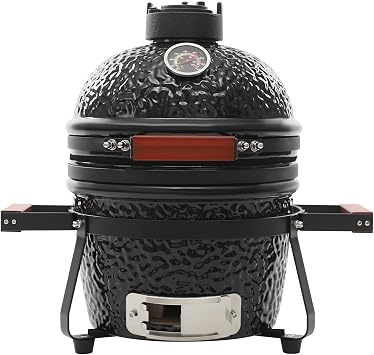 Kamado Charcoal Barbecue, Charcoal Ceramic BBQ Up to 800 F, Ceramic Round Ceramic Grill for BBQ, BBQ, Cooking and Baking, Smoker