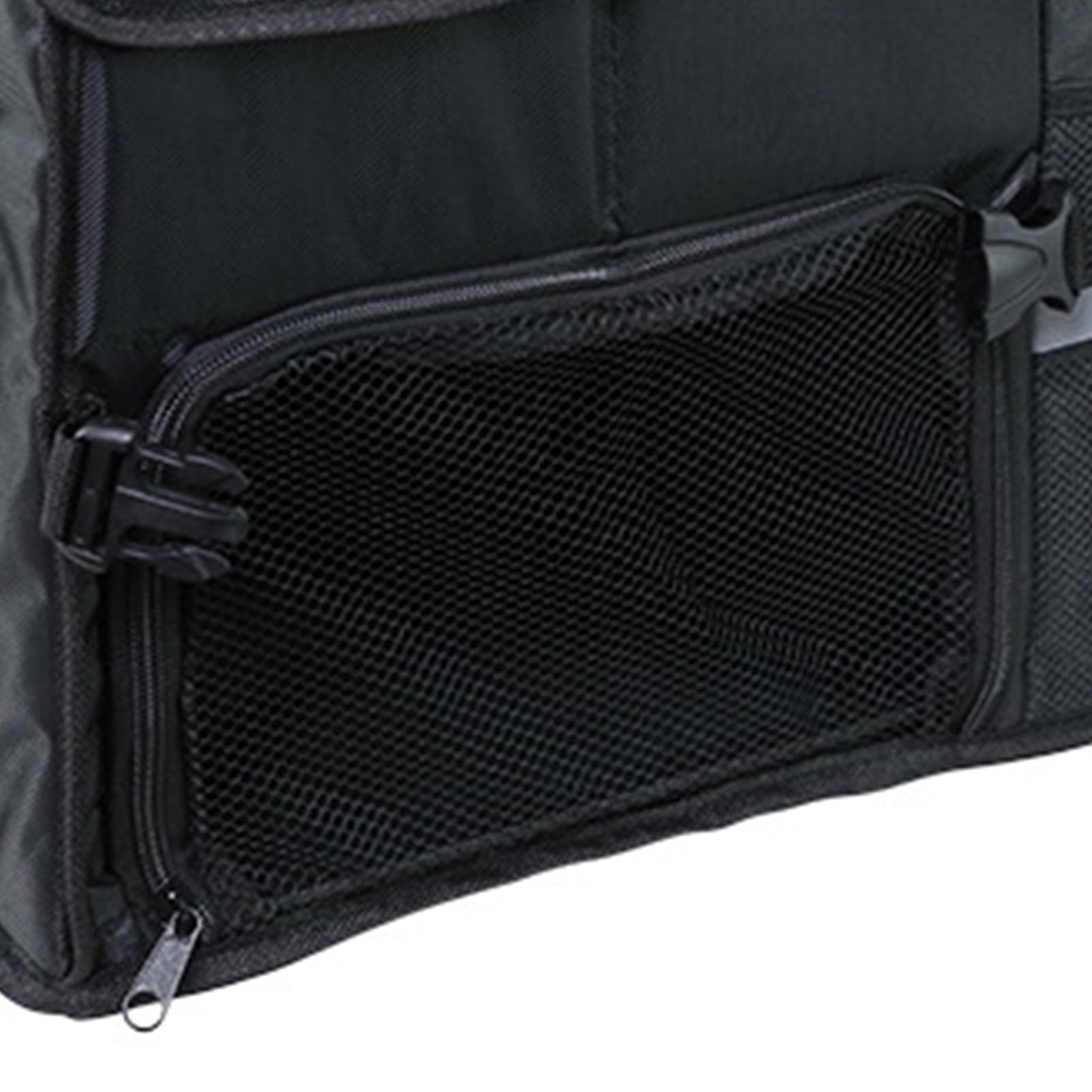 Aramox Kofferraum-Organizer, 55 L, Faltbarer Kofferraum-Aufbewahrungsbehälter aus Oxford-Stoff mit Deckel, 3 Fächern, Schuhtasche, Faltbares Design für die Organisation von Ladungen in (Schwarz 55L)
