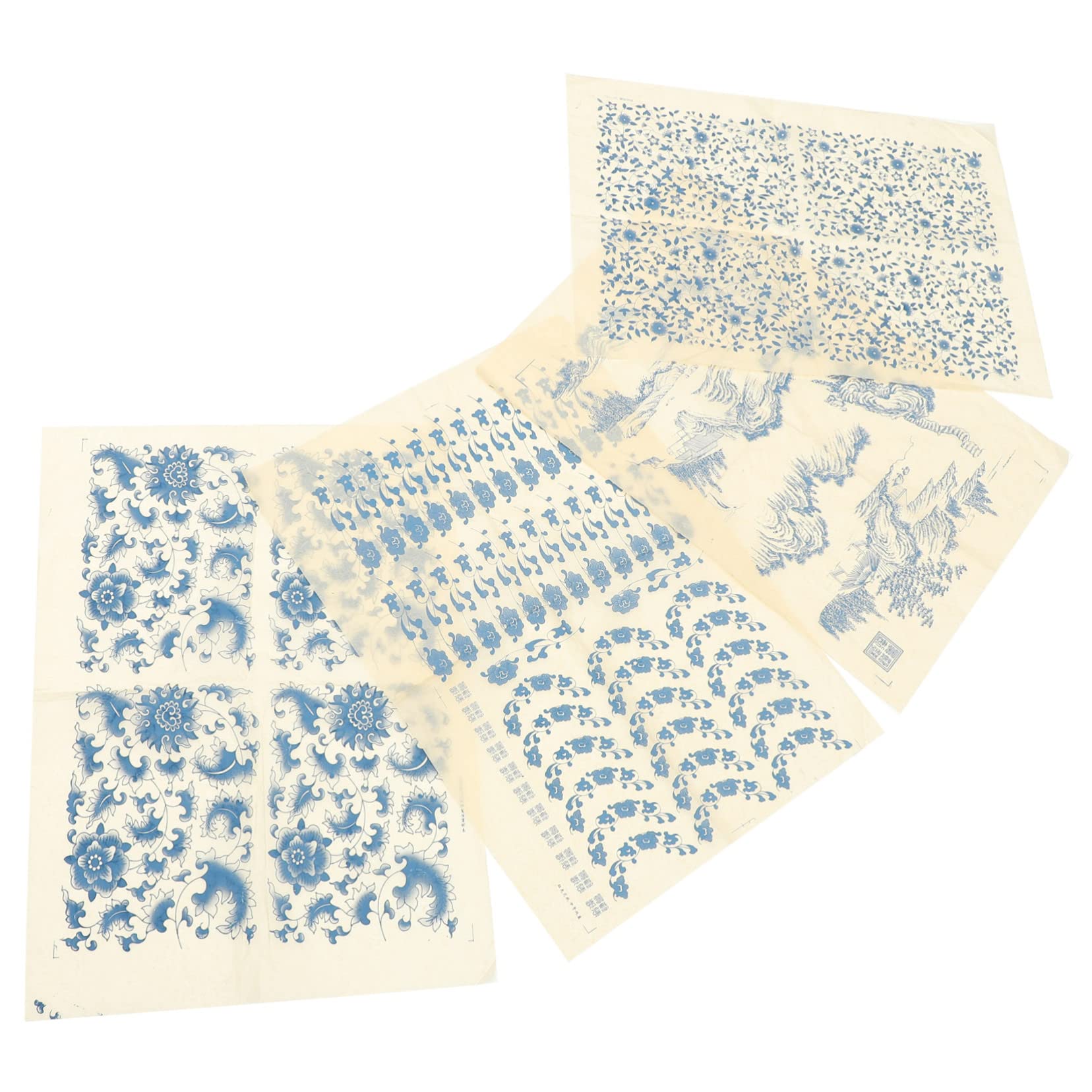 Operitacx 20feuilles Papier De Décalcomanie Antique Lot -glaçure pour à Haute Température Et Facile à Utiliser