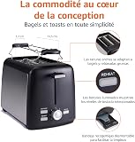 Amazon Basics Grille-Pain 2 Tranches avec 7 Niveaux de Dorage et Tiroir Ramasse-miettes Amovible, Fentes Extra Larges, 800W, Noir - 3