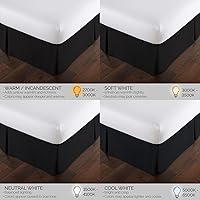 Vista 7 de Southshore Fine Linens VILANO Springs faldón para cama plisada, 15 pulgadas, Microfibra, Negro, gemelo