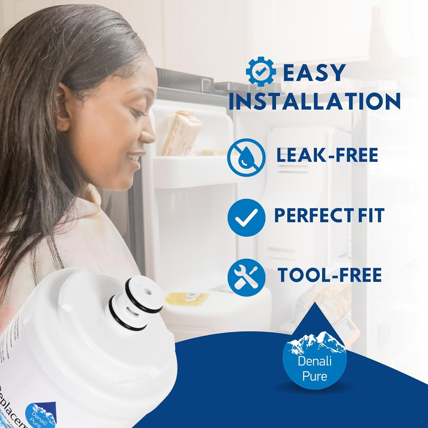 2-Pack Replacement for MZD2766GEB Refrigerator Water Filter - Compatible with Maytag UKF7003 Fridge Water Filter Cartridge
