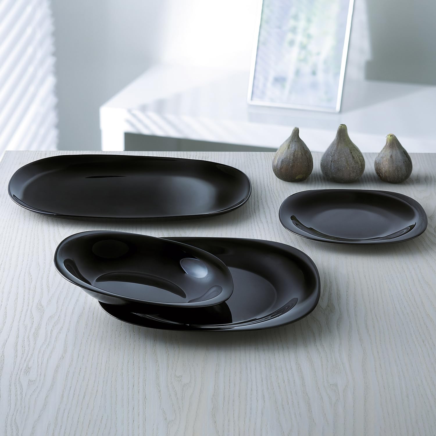 Luminarc Carine N&b Vaisselle Opale 19 pièces 6 personnes Opale Passe au micro-ondes et au réfrigérateur Recyclable