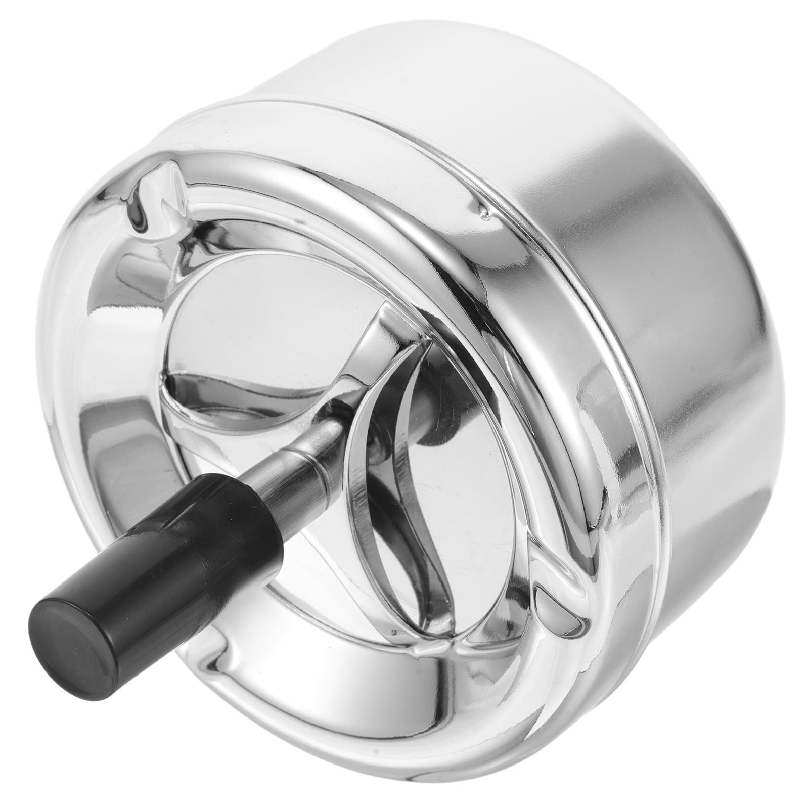 Runder Rauchfreier mit Deckel Drehbarer Aschenbecher aus Eisen Automatische Zigarettenauslöschung und Stilvolles Design Desktop Aschenbecher für Innenbereich