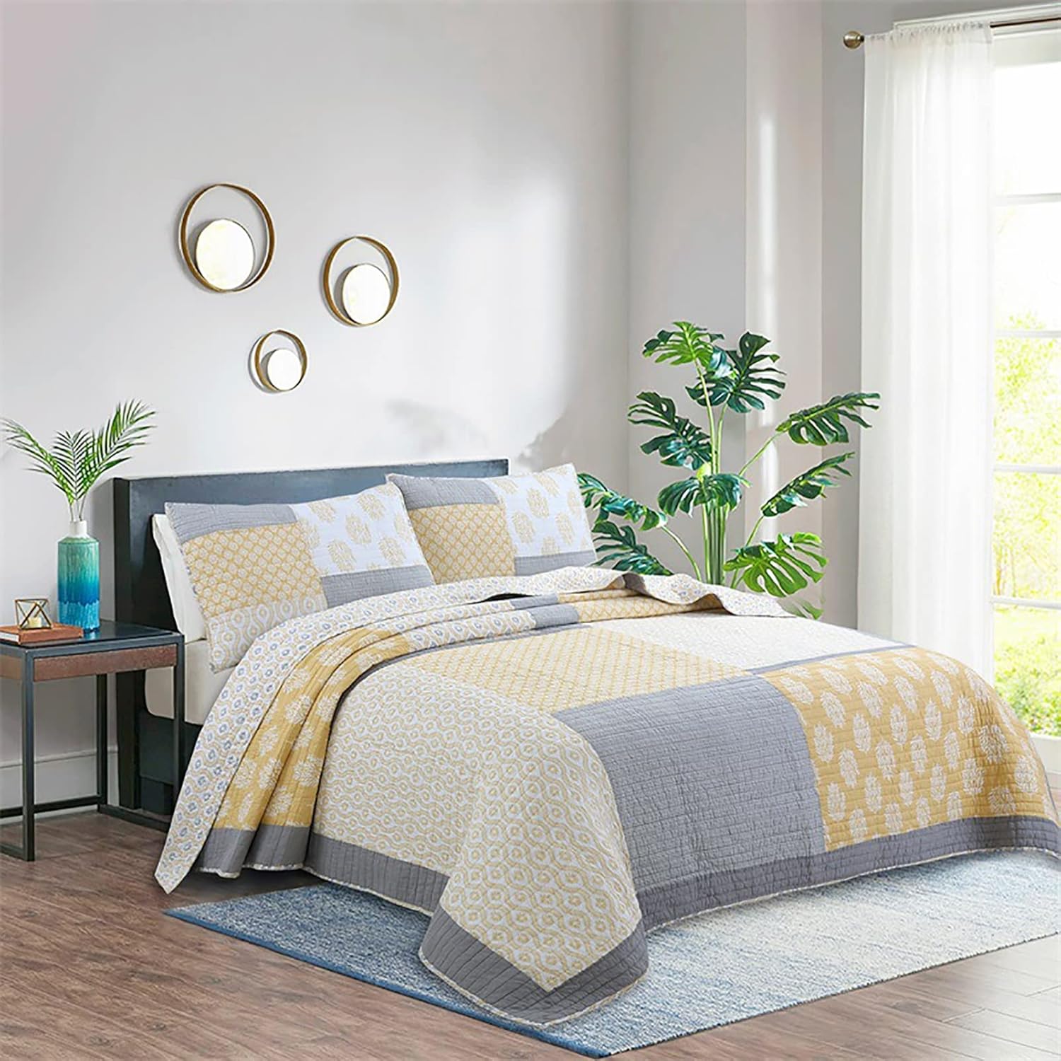 3Piece Queen Quilt Sets with Shams Oversized Bedding