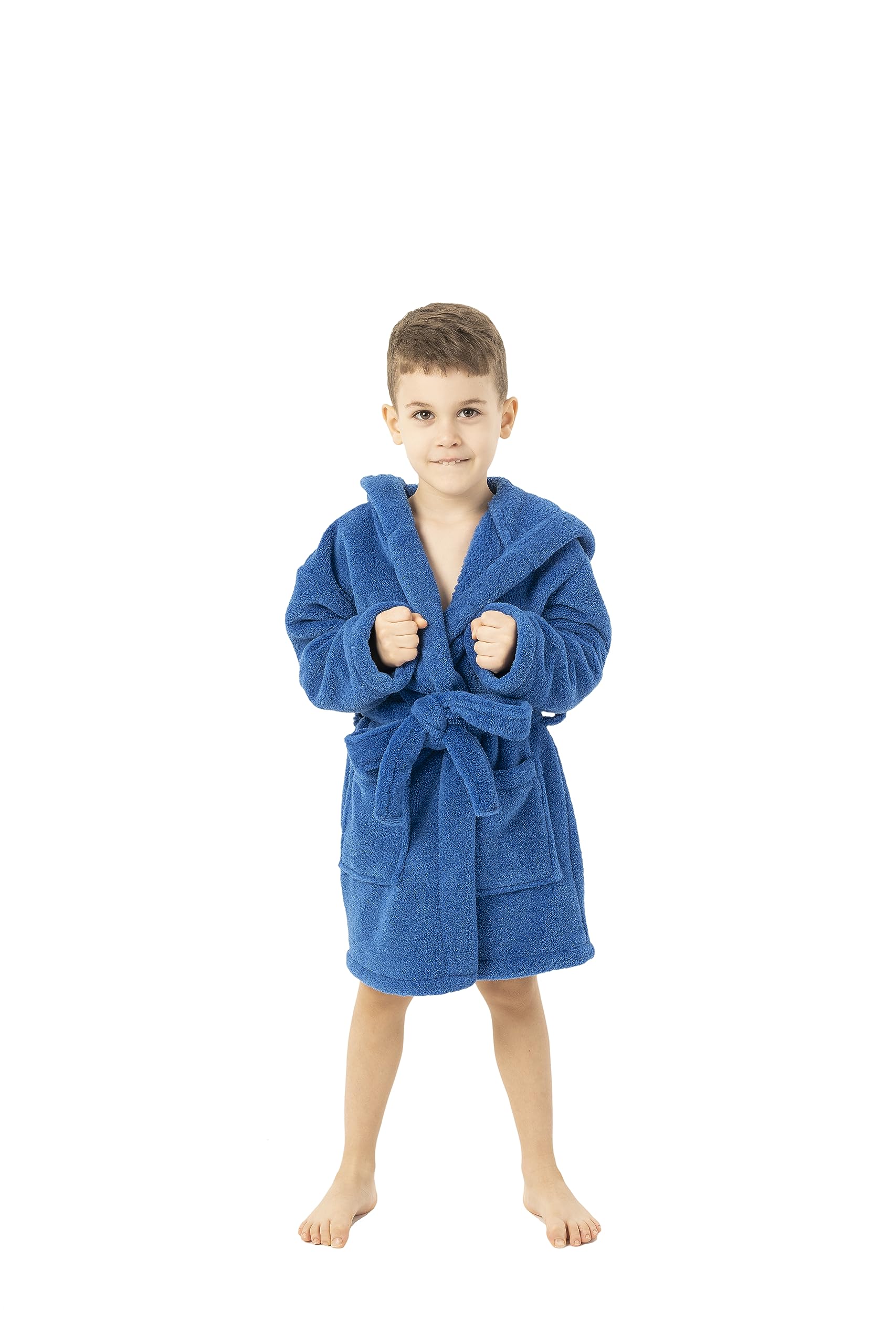 BC Bare Cotton Kapuzenmantel aus Mikrofaser-Fleece für Jungen, Königsblau