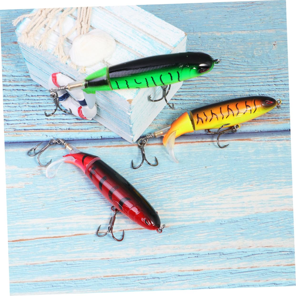 9 Pièces appâts bioniques réalistes swimbait appât d'eau Douce appât à manivelle leurres de pêche musc appâts à manivelle leurres de pêche aux Yeux 3D appât à hélice