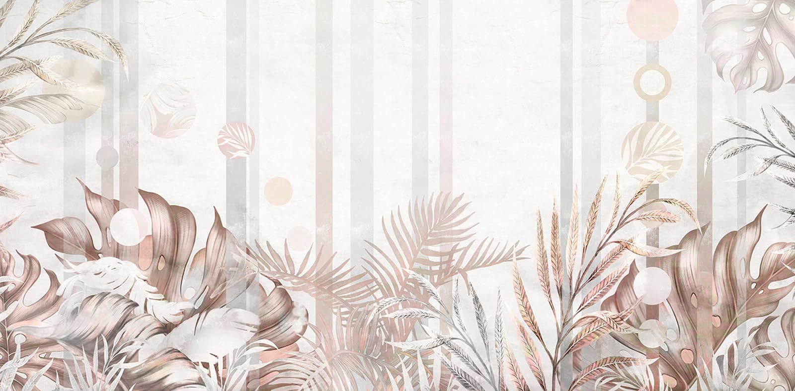 Papier peint panoramique plantes tropicales 650x320 tapisserie jungle XXL haut de gamme