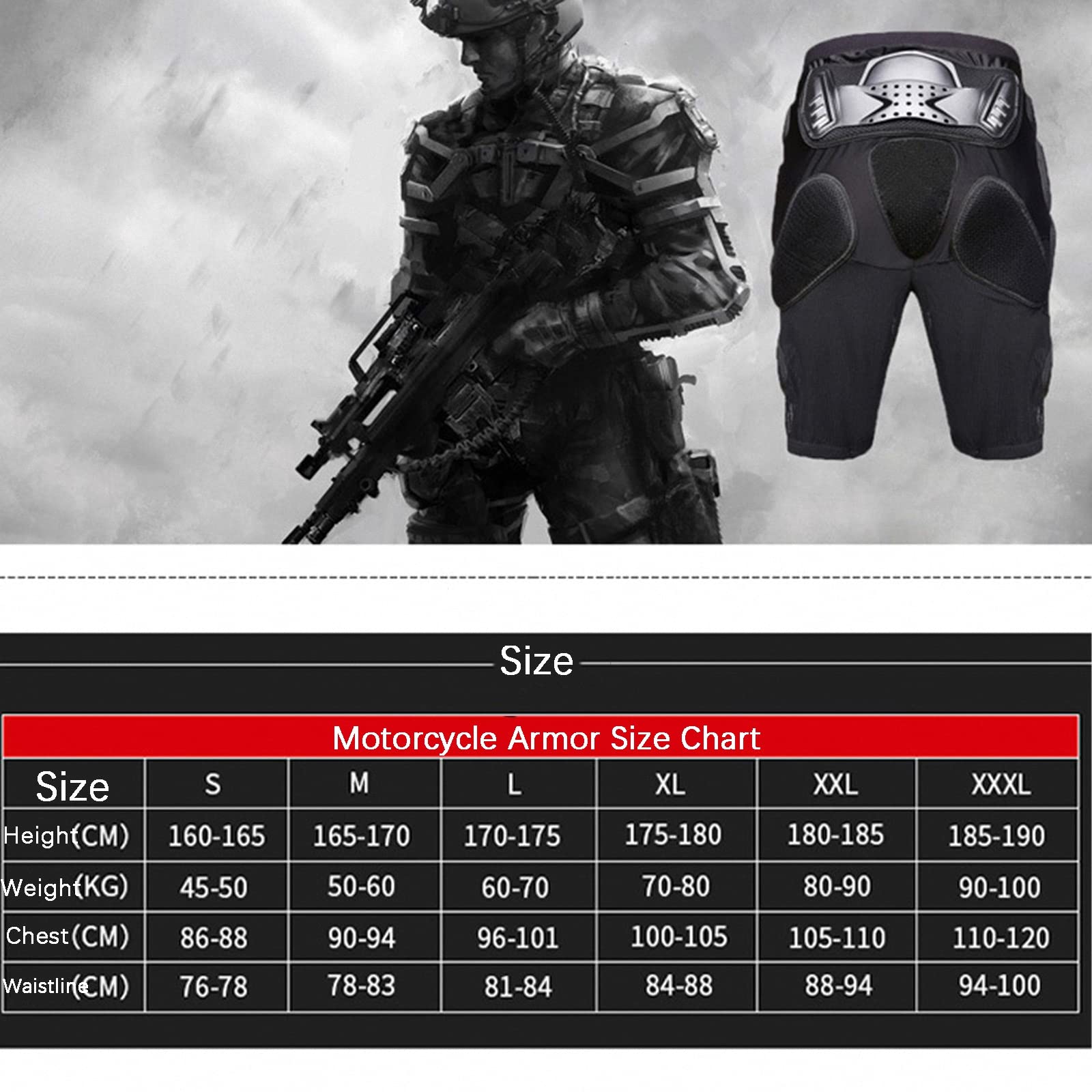 Traje Armadura de Motocicleta de Campo traviesa para Hombre, Pecho + Pantalones,Dorsal Guardia Carrera Corporal,Ropa Protectora de Carreras de Moto/Peto Motocross Enduro