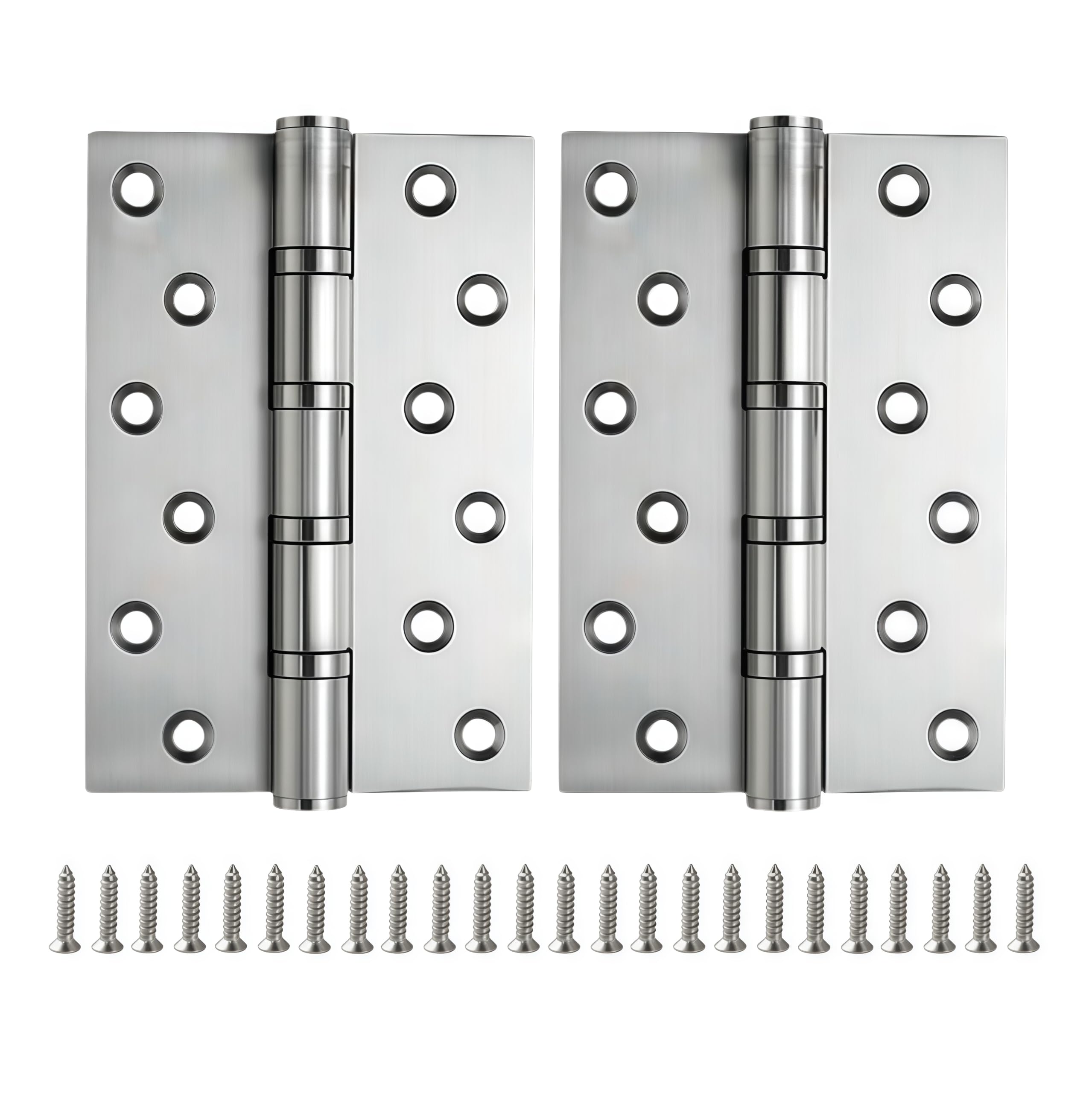 2 Pack Duty Stainless Steel Casement Hinges 304# 6 Inch 3.5mm Thick Silver