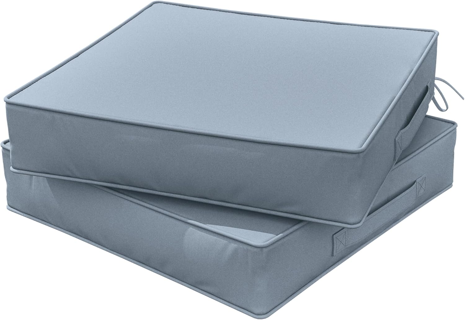 Outdoor Chair Cushions 24 X 24 X 5 Inch Patio Furniture Cushions Waterproof & Fade Resistant Outdoor Cushions for Patio Furniture with Handle & Adjustable Straps Set of 2 Sky Blue 24x24x5
