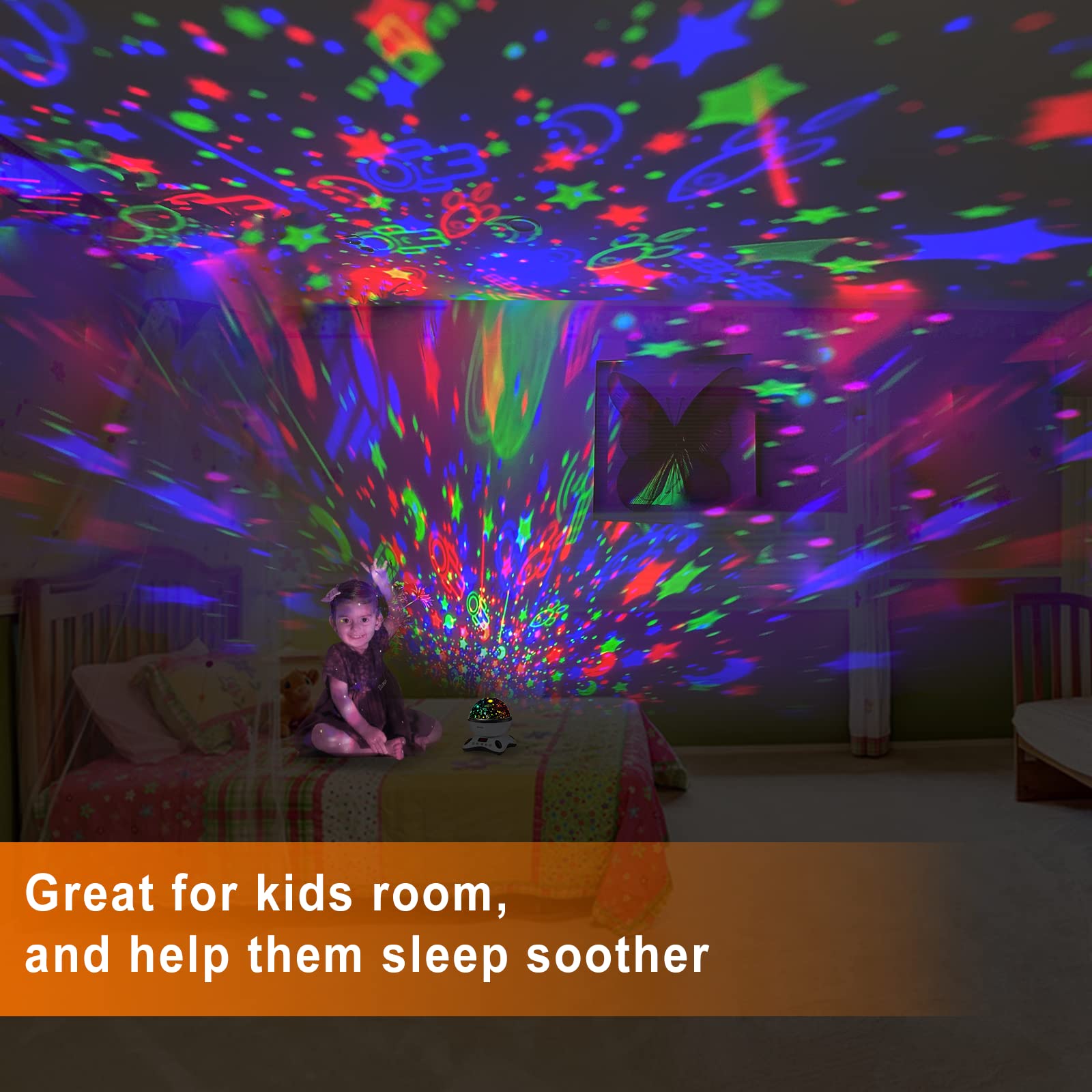 Moredig Night Light Projector, Night Light Kids with Remote and Timer