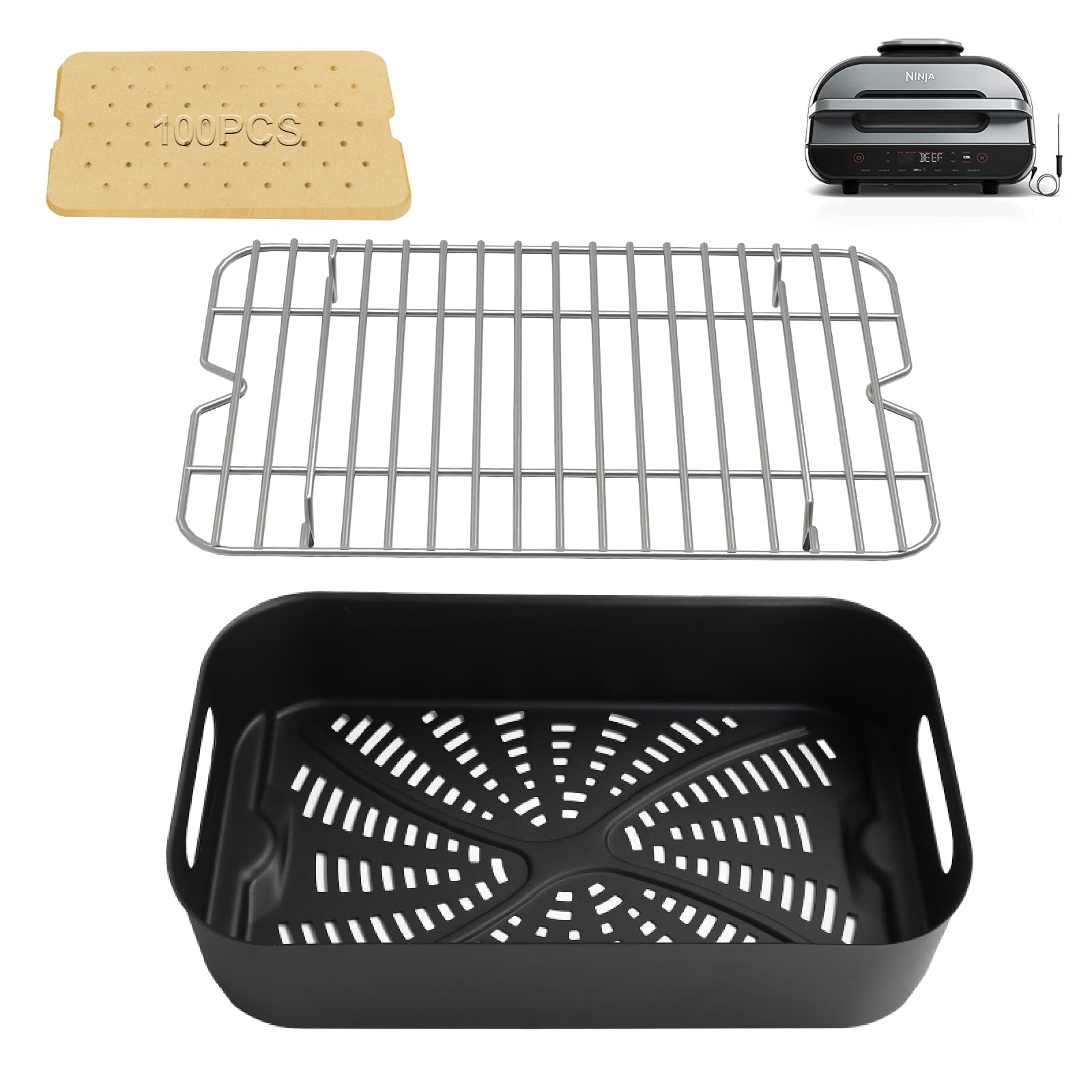 kin商品ページ Amazon.com : Combo Crisper Basket and Rack for Ninja Foodi FG551
