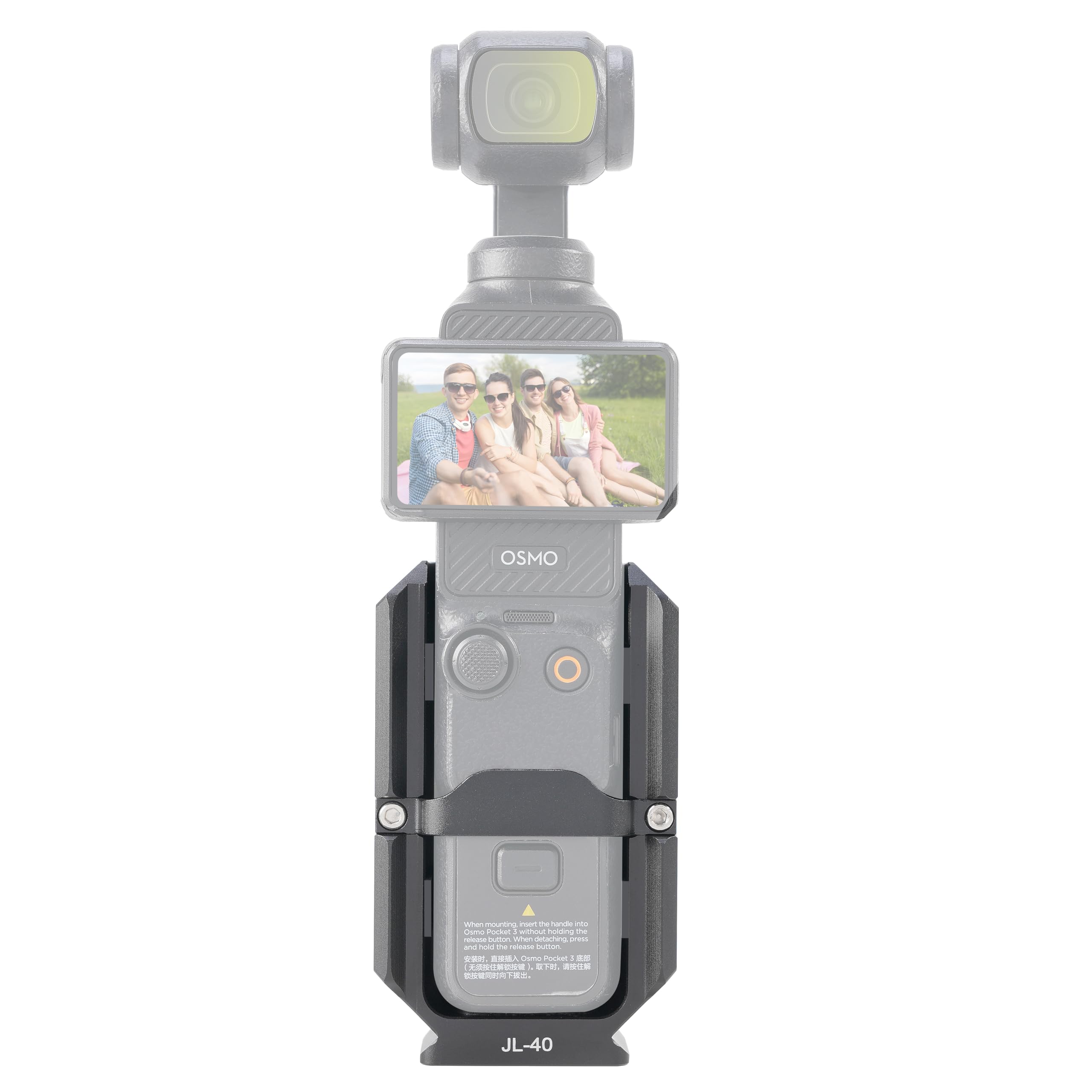 FOTGA Akcesoria do klatki na kamerę, rozszerzenie do DJI Osmo Pocket 3 vlogging adapter rozszerzający kamerę, klatka ochronna z boczną szyną NATO / punkty mocowania 1/4-20 otworów / podstawa Arca