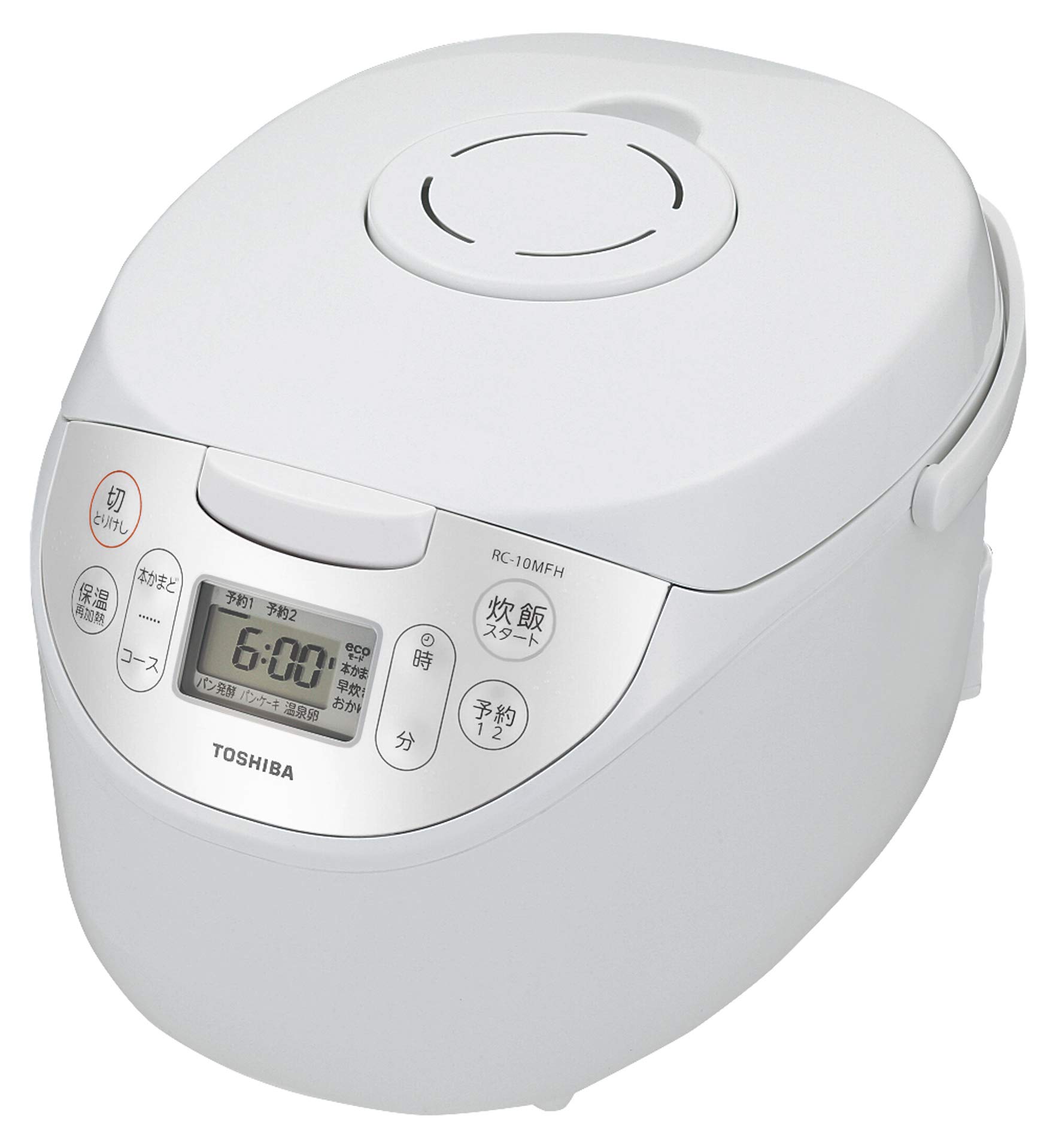 Amazon.co.jp: Toshiba RC-10MFH(W) Rice Cooker, 5.5 Cup, Living  