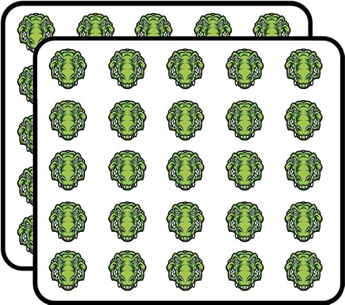 Miniatura 1 de 50 unids sonriente diablo verde cocodrilo cocodrilo dibujos animados mascota 1" calcomanías portátil portátil teléfono impermeable vinilo moda